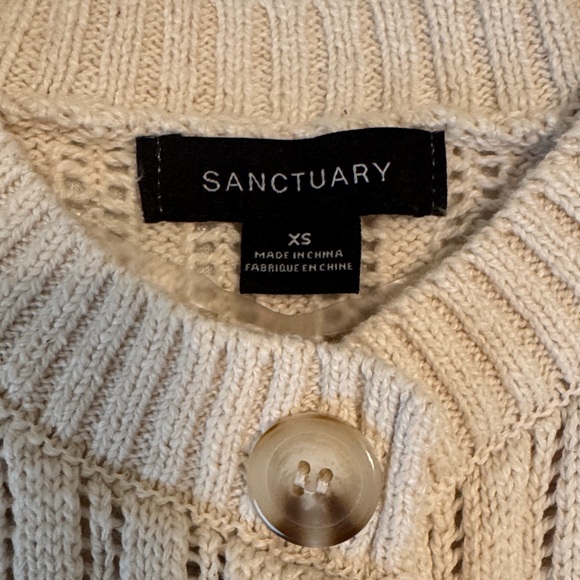Sanctuary Women's Beige Button-Up Sweater Vest - Picture 2 of 2